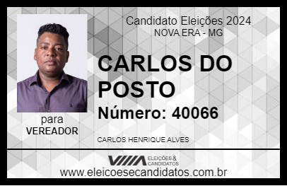 Candidato CARLOS DO POSTO 2024 - NOVA ERA - Eleições