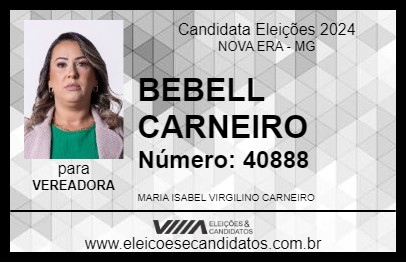 Candidato BEBELL CARNEIRO 2024 - NOVA ERA - Eleições