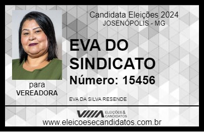 Candidato EVA DO SINDICATO 2024 - JOSENÓPOLIS - Eleições