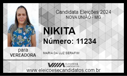 Candidato NIKITA 2024 - NOVA UNIÃO - Eleições