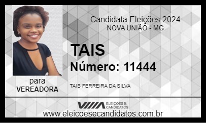 Candidato TAIS 2024 - NOVA UNIÃO - Eleições