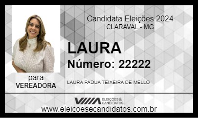 Candidato LAURA 2024 - CLARAVAL - Eleições