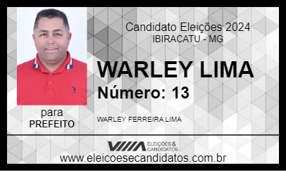 Candidato WARLEY LIMA 2024 - IBIRACATU - Eleições