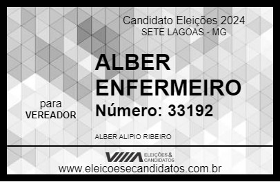 Candidato ALBER ENFERMEIRO 2024 - SETE LAGOAS - Eleições