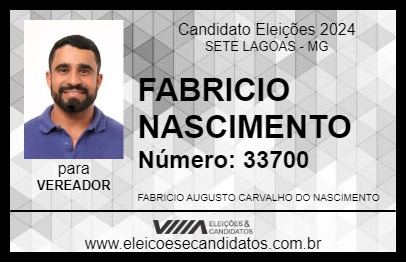 Candidato FABRICIO NASCIMENTO 2024 - SETE LAGOAS - Eleições