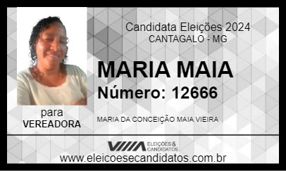 Candidato MARIA MAIA 2024 - CANTAGALO - Eleições