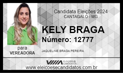 Candidato KELY BRAGA 2024 - CANTAGALO - Eleições