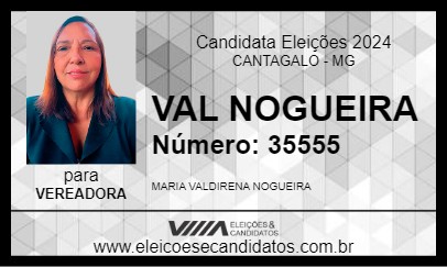 Candidato VAL NOGUEIRA 2024 - CANTAGALO - Eleições