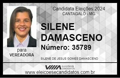 Candidato SILENE DAMASCENO 2024 - CANTAGALO - Eleições