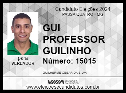 Candidato GUI PROFESSOR GUILINHO 2024 - PASSA QUATRO - Eleições