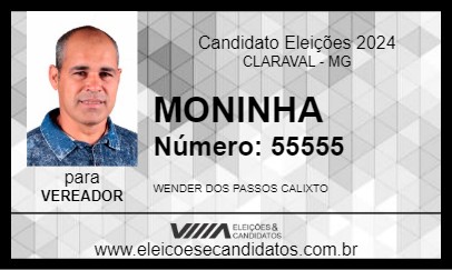 Candidato MONINHA 2024 - CLARAVAL - Eleições