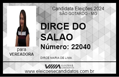 Candidato DIRCE DO SALAO 2024 - SÃO GOTARDO - Eleições