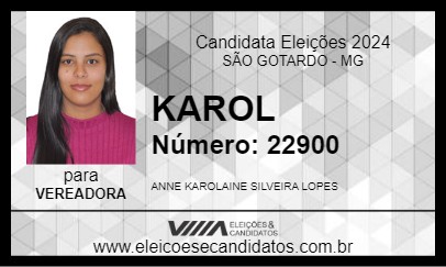 Candidato KAROL 2024 - SÃO GOTARDO - Eleições