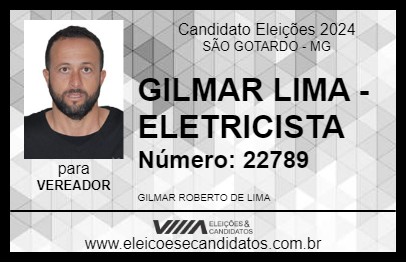 Candidato GILMAR LIMA - ELETRICISTA 2024 - SÃO GOTARDO - Eleições