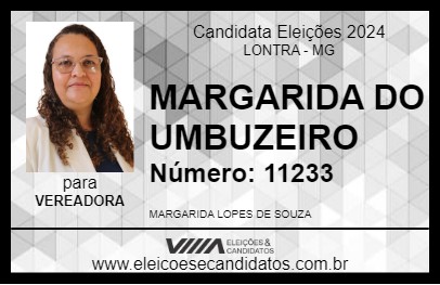 Candidato MARGARIDA DO UMBUZEIRO 2024 - LONTRA - Eleições