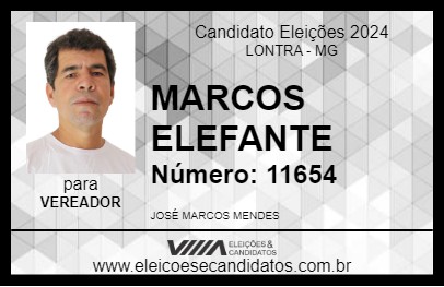 Candidato MARCOS ELEFANTE 2024 - LONTRA - Eleições