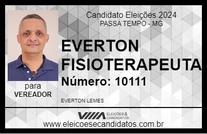 Candidato EVERTON FISIOTERAPEUTA 2024 - PASSA TEMPO - Eleições