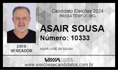 Candidato ASAIR SOUSA 2024 - PASSA TEMPO - Eleições