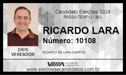 Candidato RICARDO LARA 2024 - PASSA TEMPO - Eleições