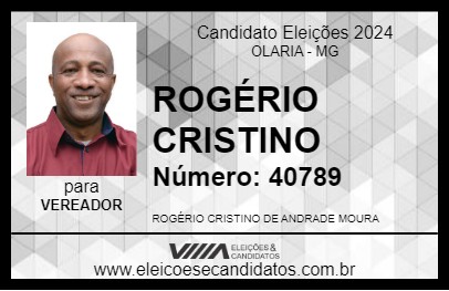 Candidato ROGÉRIO CRISTINO 2024 - OLARIA - Eleições