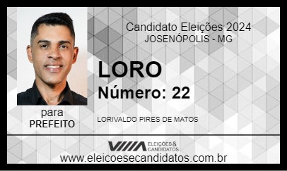 Candidato LORO 2024 - JOSENÓPOLIS - Eleições