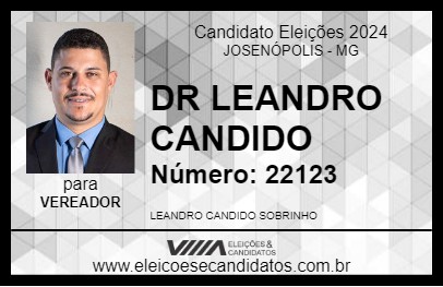 Candidato DR LEANDRO CANDIDO 2024 - JOSENÓPOLIS - Eleições