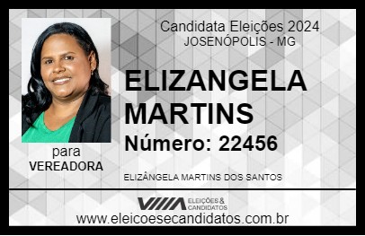 Candidato ELIZANGELA MARTINS 2024 - JOSENÓPOLIS - Eleições