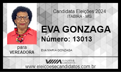 Candidato EVA GONZAGA 2024 - ITABIRA - Eleições