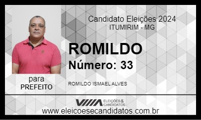 Candidato ROMILDO 2024 - ITUMIRIM - Eleições