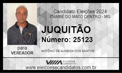 Candidato JUQUITÃO 2024 - ITAMBÉ DO MATO DENTRO - Eleições