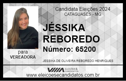 Candidato JÉSSIKA REBOREDO 2024 - CATAGUASES - Eleições