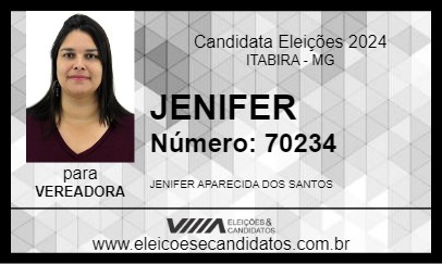 Candidato JENIFER 2024 - ITABIRA - Eleições