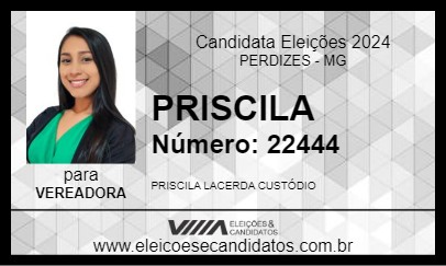 Candidato PRISCILA BIA 2024 - PERDIZES - Eleições