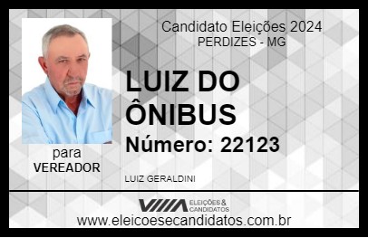 Candidato LUIZ DO ÔNIBUS 2024 - PERDIZES - Eleições