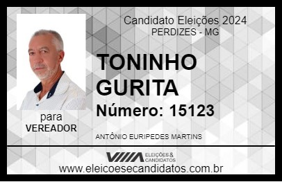 Candidato TONINHO  GURITA 2024 - PERDIZES - Eleições