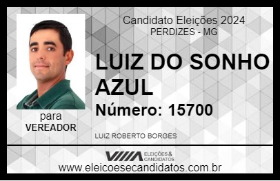 Candidato LUIZ DO SONHO AZUL 2024 - PERDIZES - Eleições