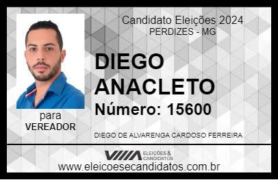 Candidato DIEGO ANACLETO 2024 - PERDIZES - Eleições