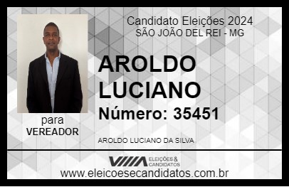 Candidato AROLDO LUCIANO 2024 - SÃO JOÃO DEL REI - Eleições