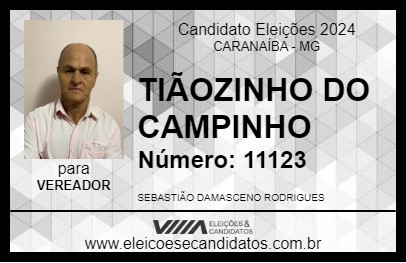 Candidato TIÃOZINHO DO CAMPINHO 2024 - CARANAÍBA - Eleições