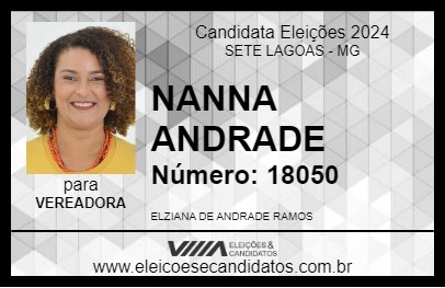 Candidato NANNA ANDRADE 2024 - SETE LAGOAS - Eleições