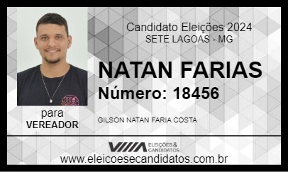 Candidato NATAN FARIAS 2024 - SETE LAGOAS - Eleições