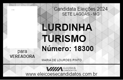 Candidato LURDINHA TURISMO 2024 - SETE LAGOAS - Eleições