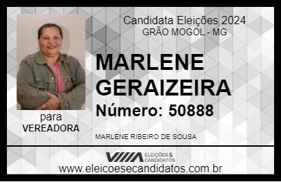 Candidato MARLENE GERAIZEIRA 2024 - GRÃO MOGOL - Eleições