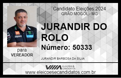 Candidato JURANDIR DO ROLO 2024 - GRÃO MOGOL - Eleições