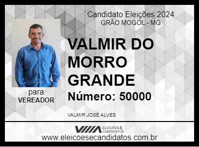 Candidato VALMIR DO MORRO GRANDE 2024 - GRÃO MOGOL - Eleições