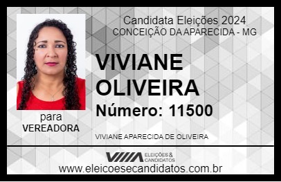 Candidato VIVIANE  OLIVEIRA 2024 - CONCEIÇÃO DA APARECIDA - Eleições