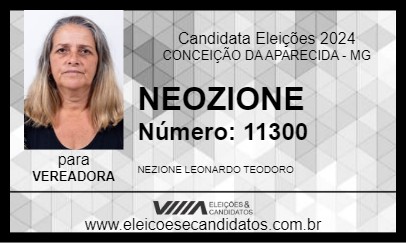 Candidato NEOZIONE 2024 - CONCEIÇÃO DA APARECIDA - Eleições