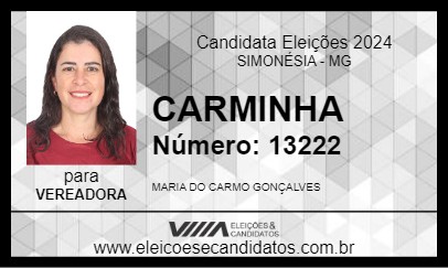 Candidato CARMINHA 2024 - SIMONÉSIA - Eleições