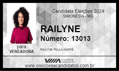 Candidato RAILYNE 2024 - SIMONÉSIA - Eleições