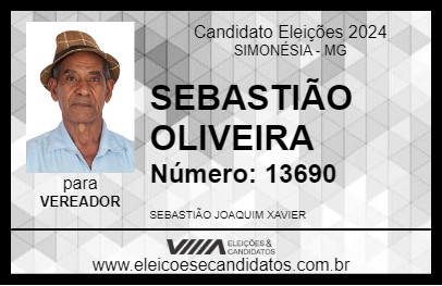 Candidato SEBASTIÃO OLIVEIRA 2024 - SIMONÉSIA - Eleições